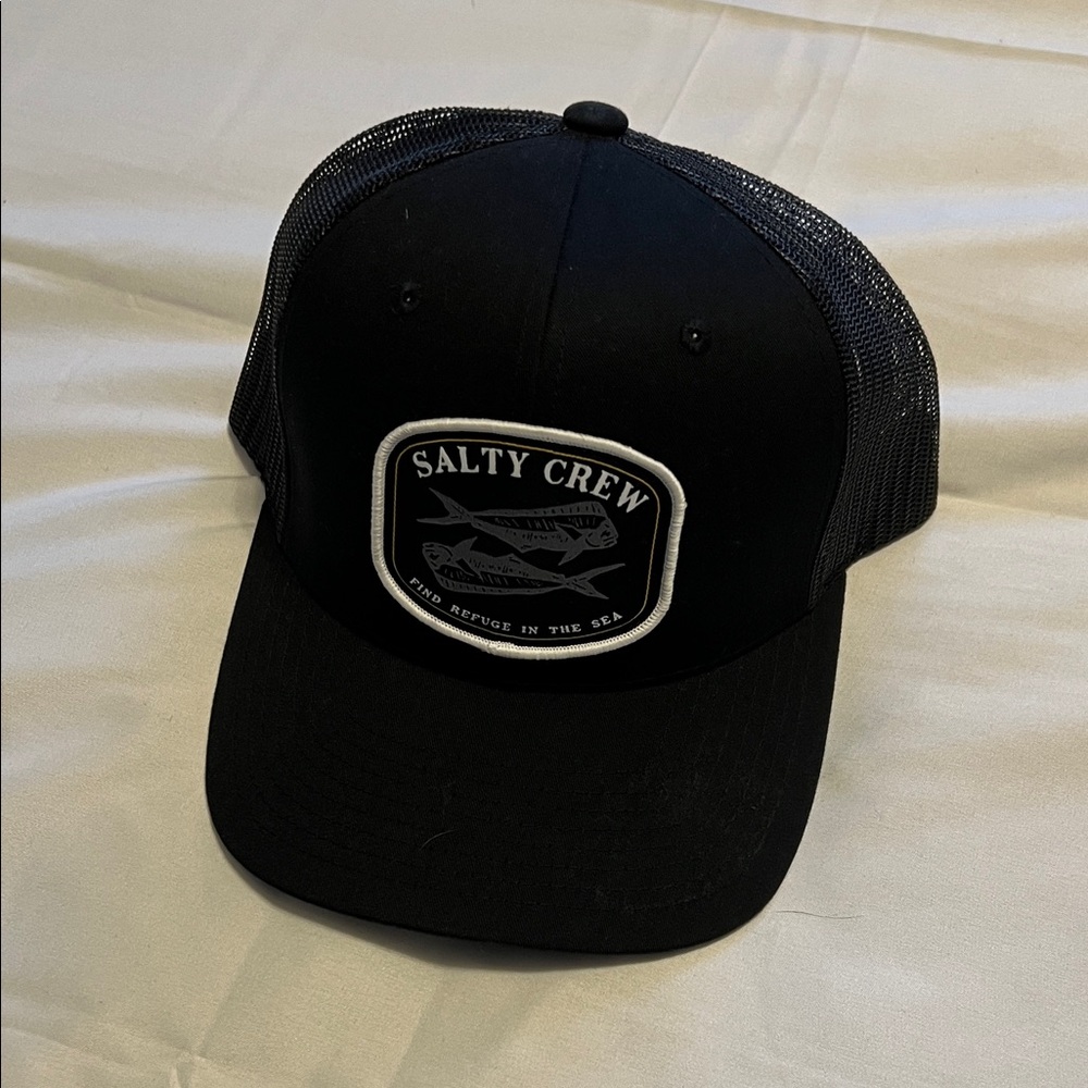 Salty Crew Black and White Trucker Hat